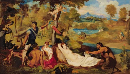 Jupiter and Antiope, 1856
